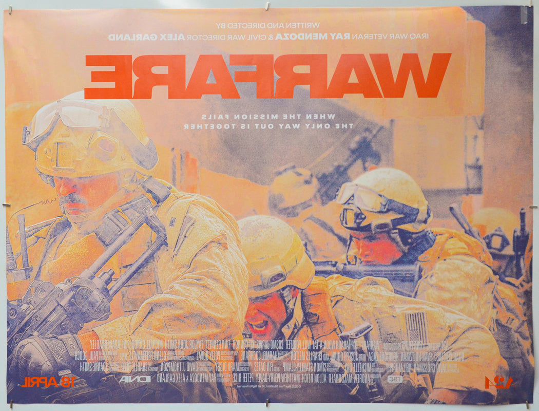 Warfare (Back) Cinema Quad Movie Poster