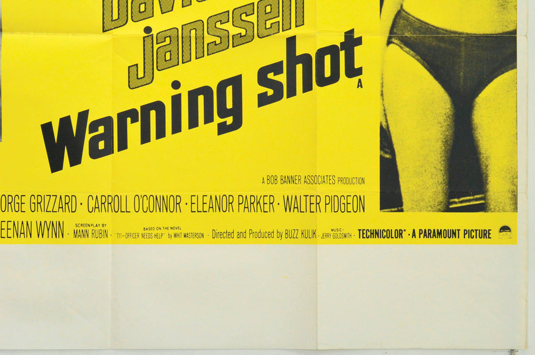 WARNING SHOT (Bottom Right) Cinema Quad Movie Poster