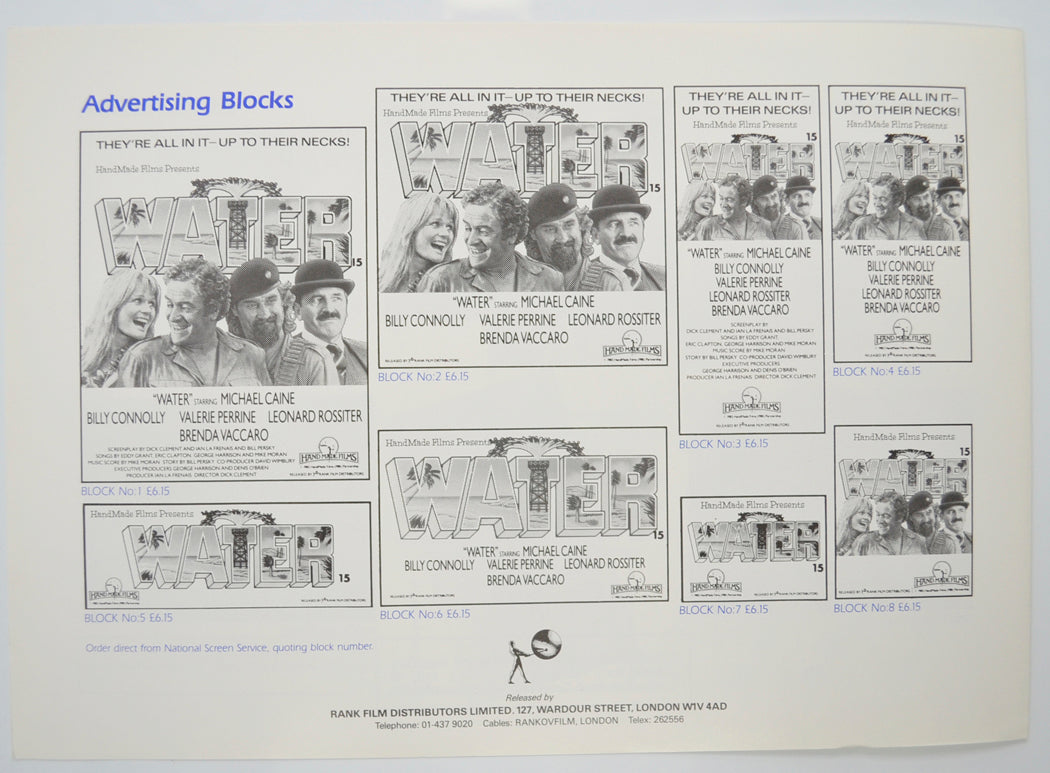 WATER Cinema Exhibitors Campaign Pressbook - BACK