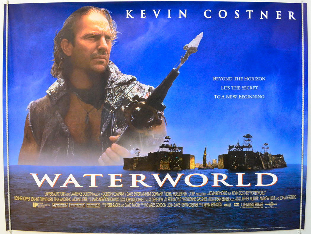 Waterworld (Design 2) Original British Quad Poster - Film Poster - Movie Poster