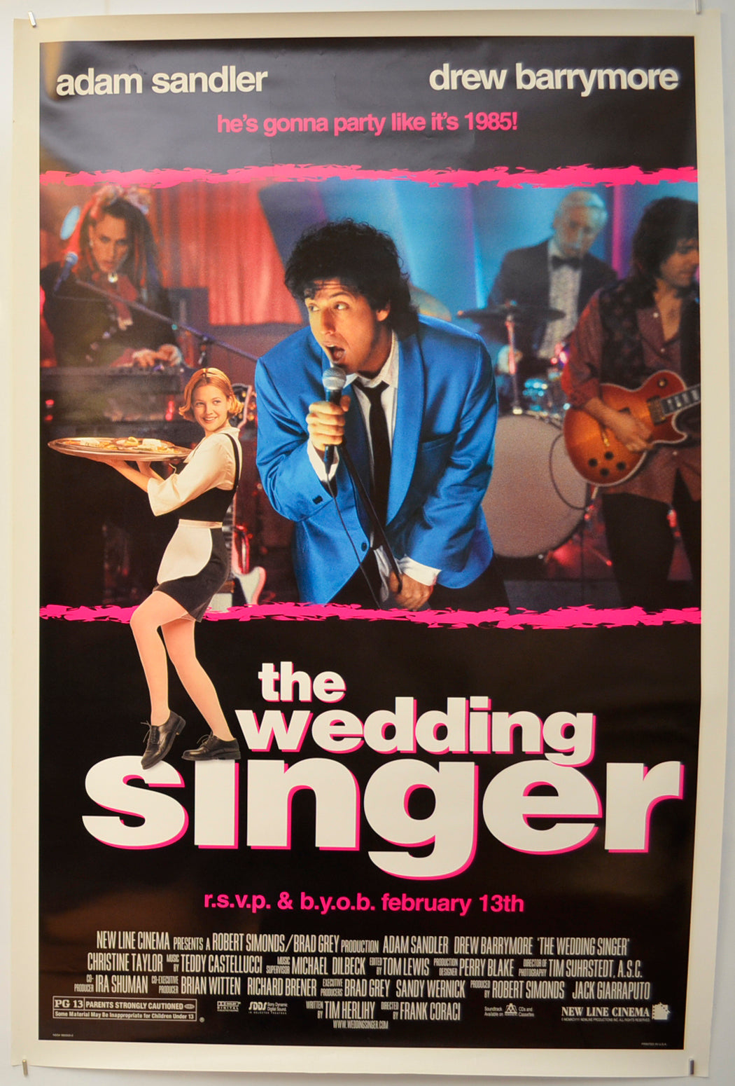 The Wedding Singer Original One Sheet Poster - Film Poster - Movie Poster