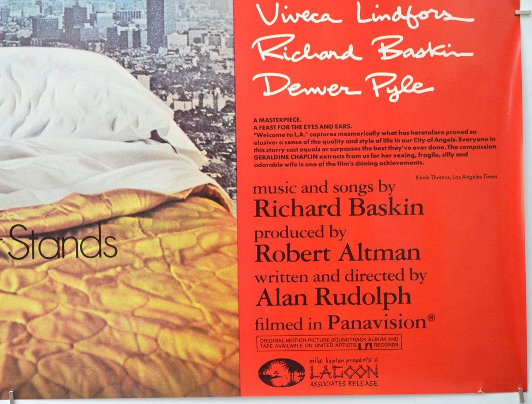 WELCOME TO L.A. (Bottom Right) Cinema Quad Movie Poster