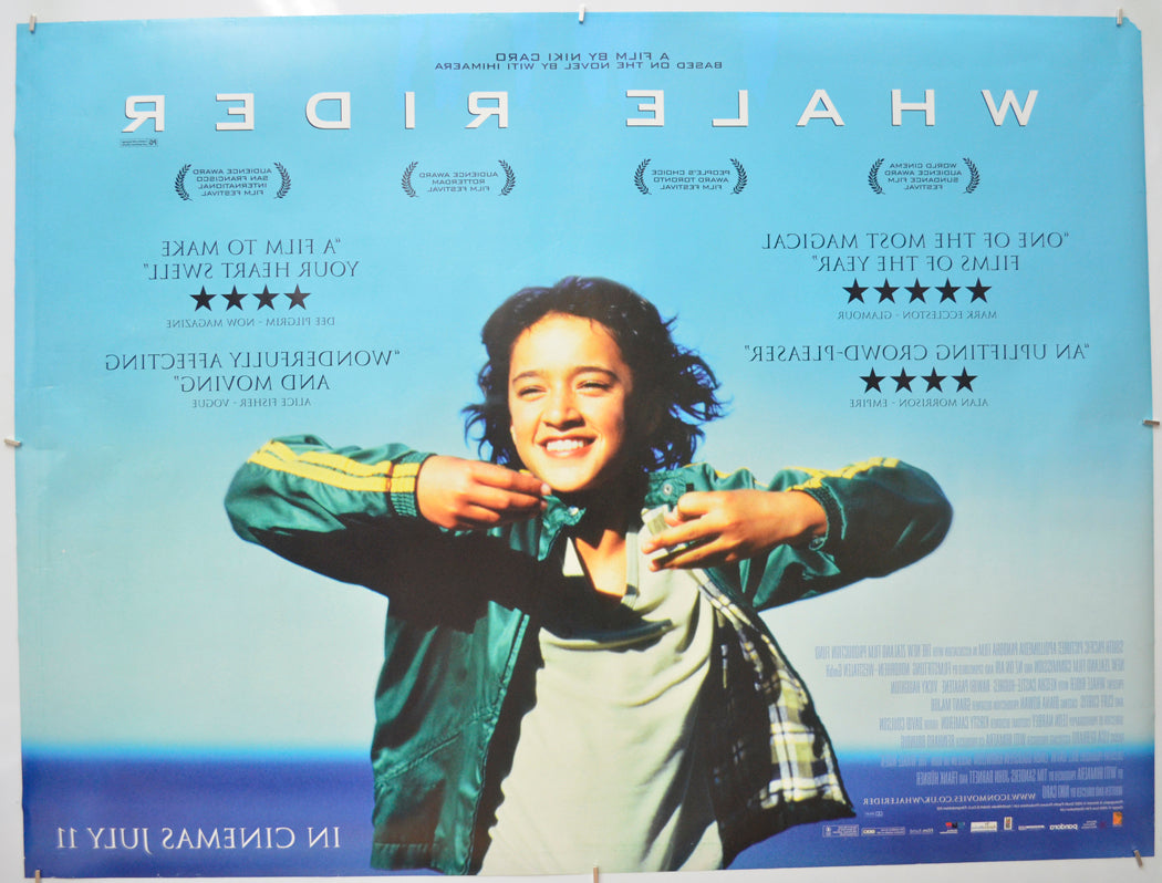 WHALE RIDER (Back) Cinema Quad Movie Poster