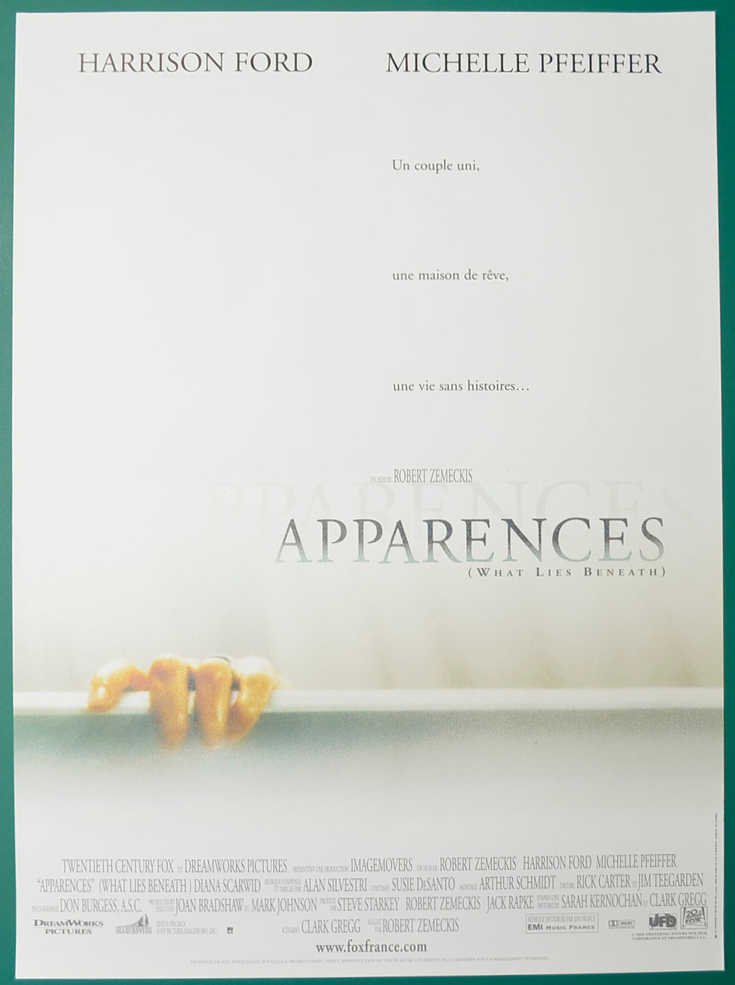 What Lies Beneath Original Belgian Poster - Film Poster - Movie Poster