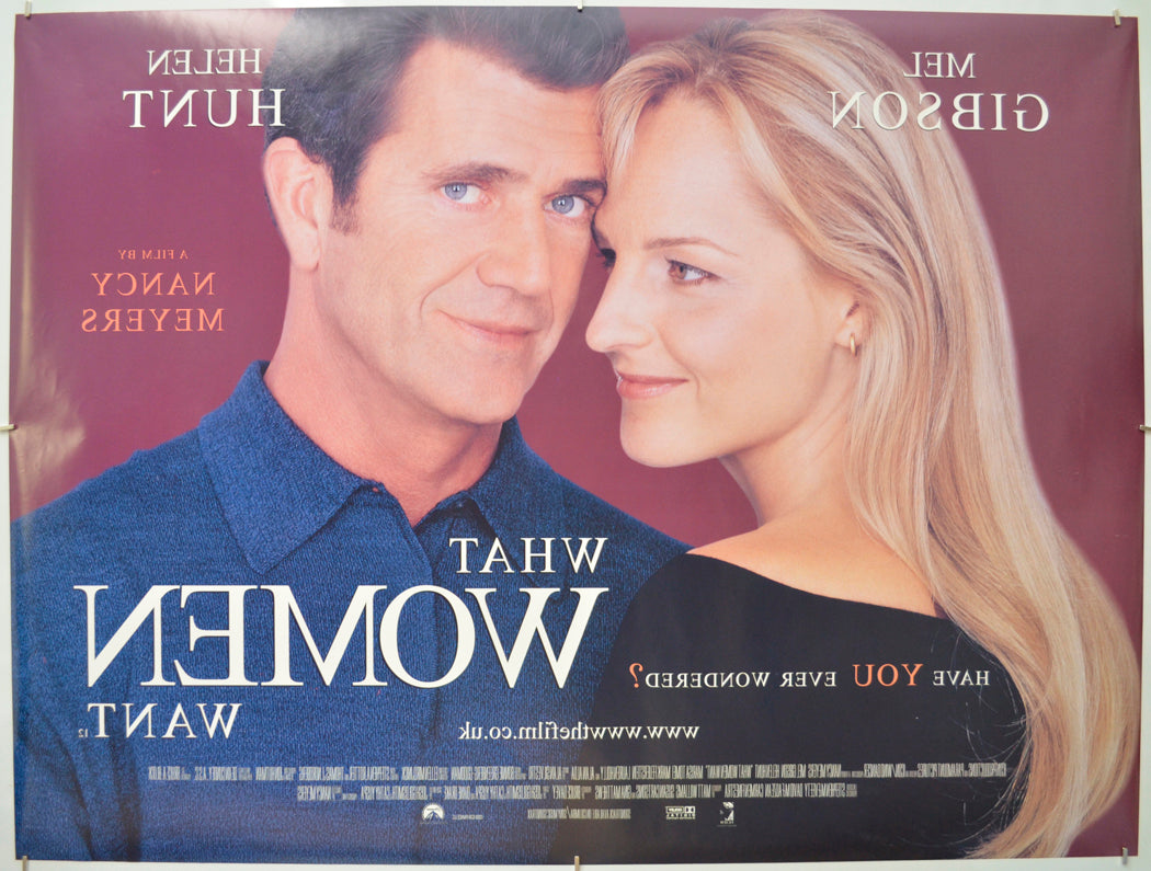 WHAT WOMEN WANT (Back) Cinema Quad Movie Poster