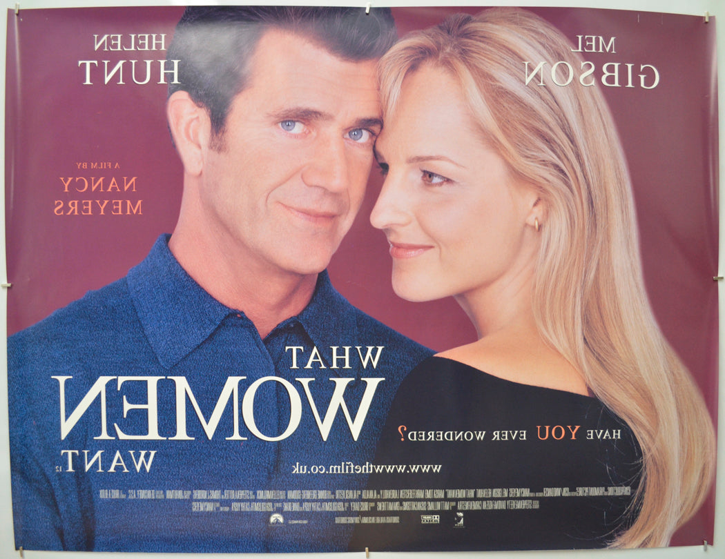 WHAT WOMEN WANT (Back) Cinema Quad Movie Poster