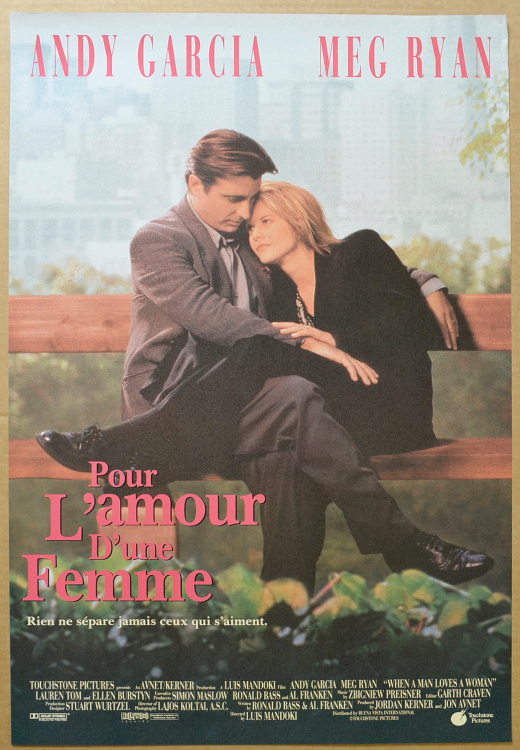 When A Man Loves A Woman Original Belgian Poster - Film Poster - Movie Poster