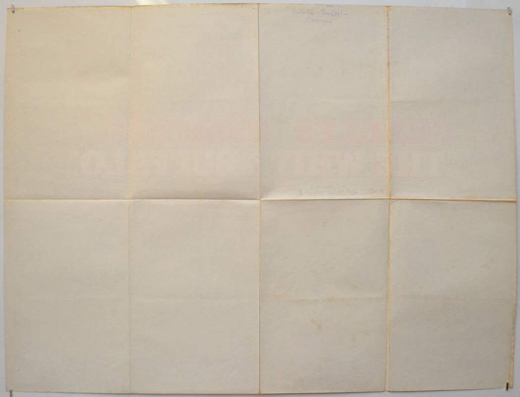 THE WHITE BUFFALO (BACK) Cinema Quad Movie Poster