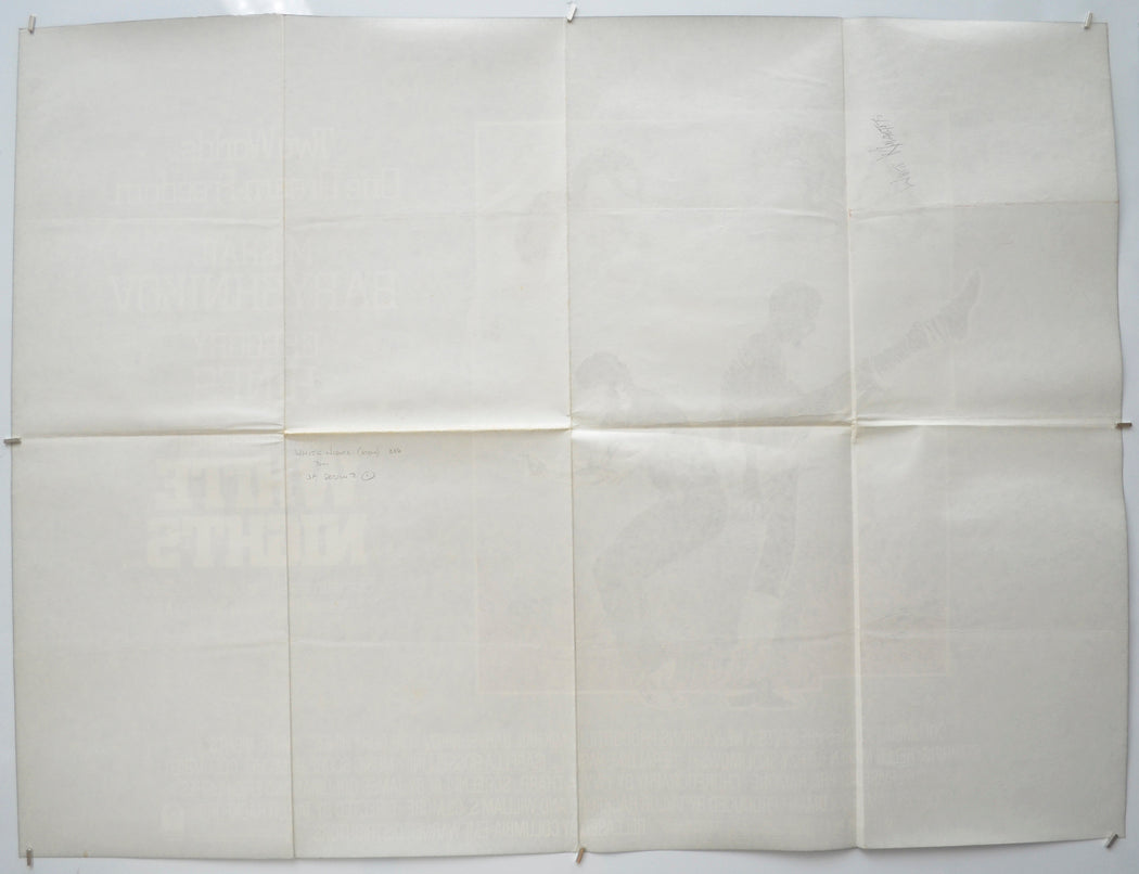 WHITE NIGHTS (Back) Cinema Quad Movie Poster