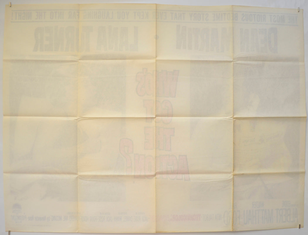 WHO’S GOT THE ACTION? (Back) Cinema Quad Movie Poster