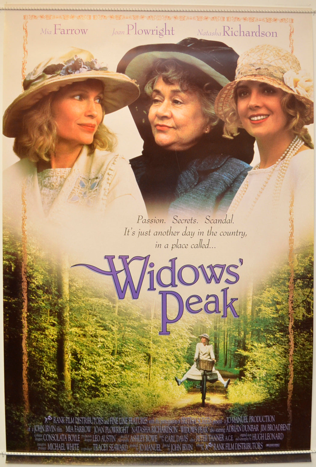 Widows' Peak Original One Sheet Poster - Film Poster - Movie Poster