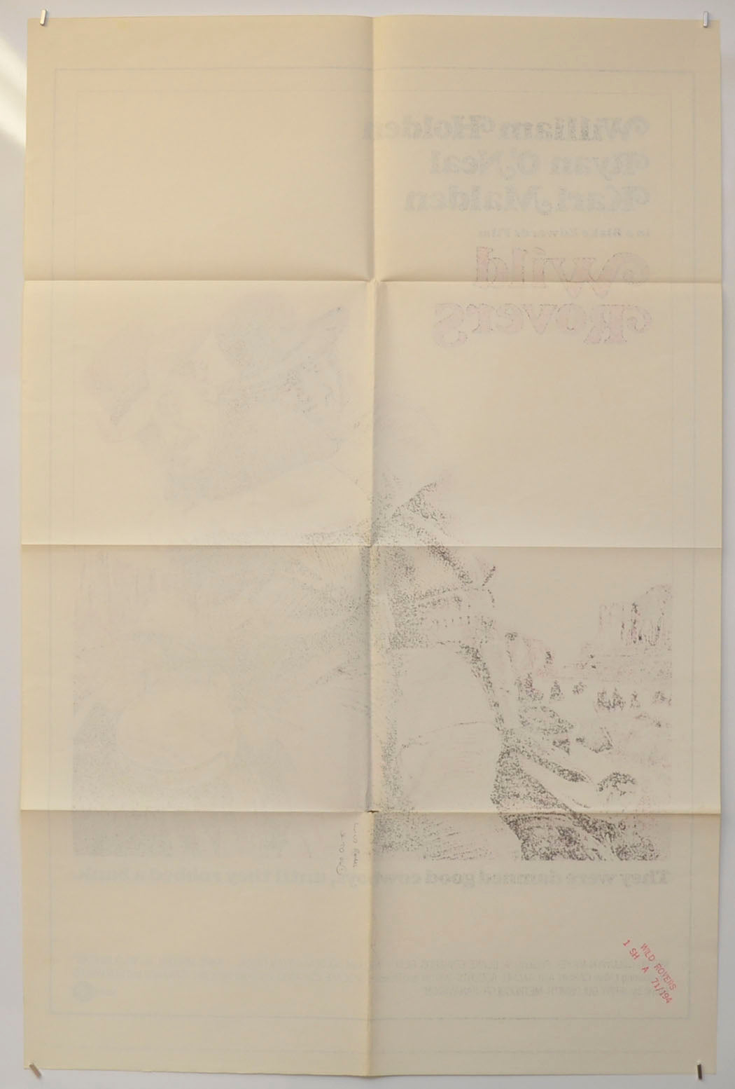 WILD ROVERS (Back) Cinema One Sheet Movie Poster