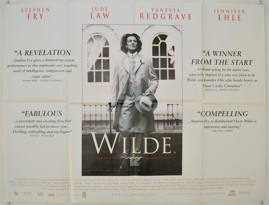 Wilde Original Quad Poster - Film Poster - Movie Poster