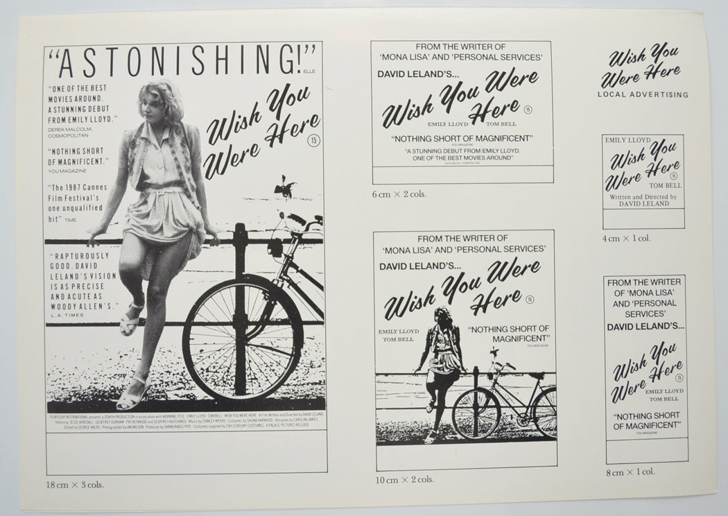 WISH YOU WERE HERE Cinema Exhibitors Campaign Pressbook - BACK