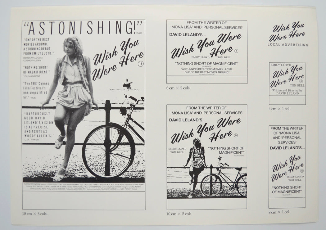 WISH YOU WERE HERE Cinema Exhibitors Campaign Pressbook - BACK