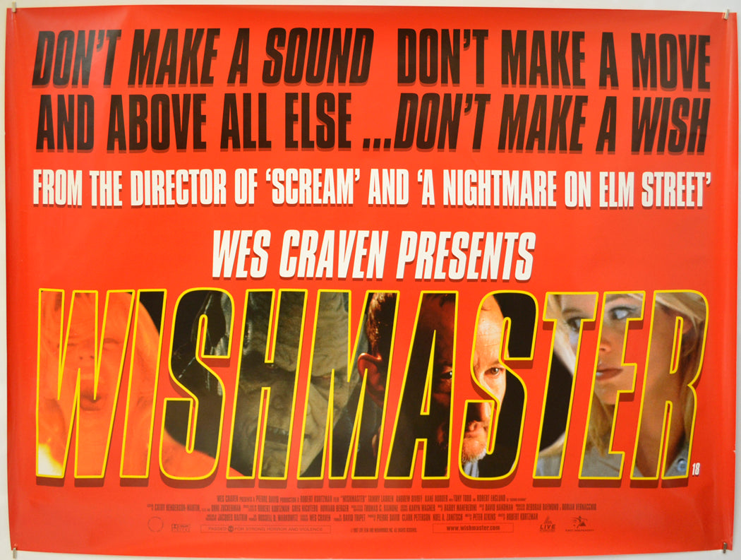 Wishmaster Original Quad Poster - Film Poster - Movie Poster