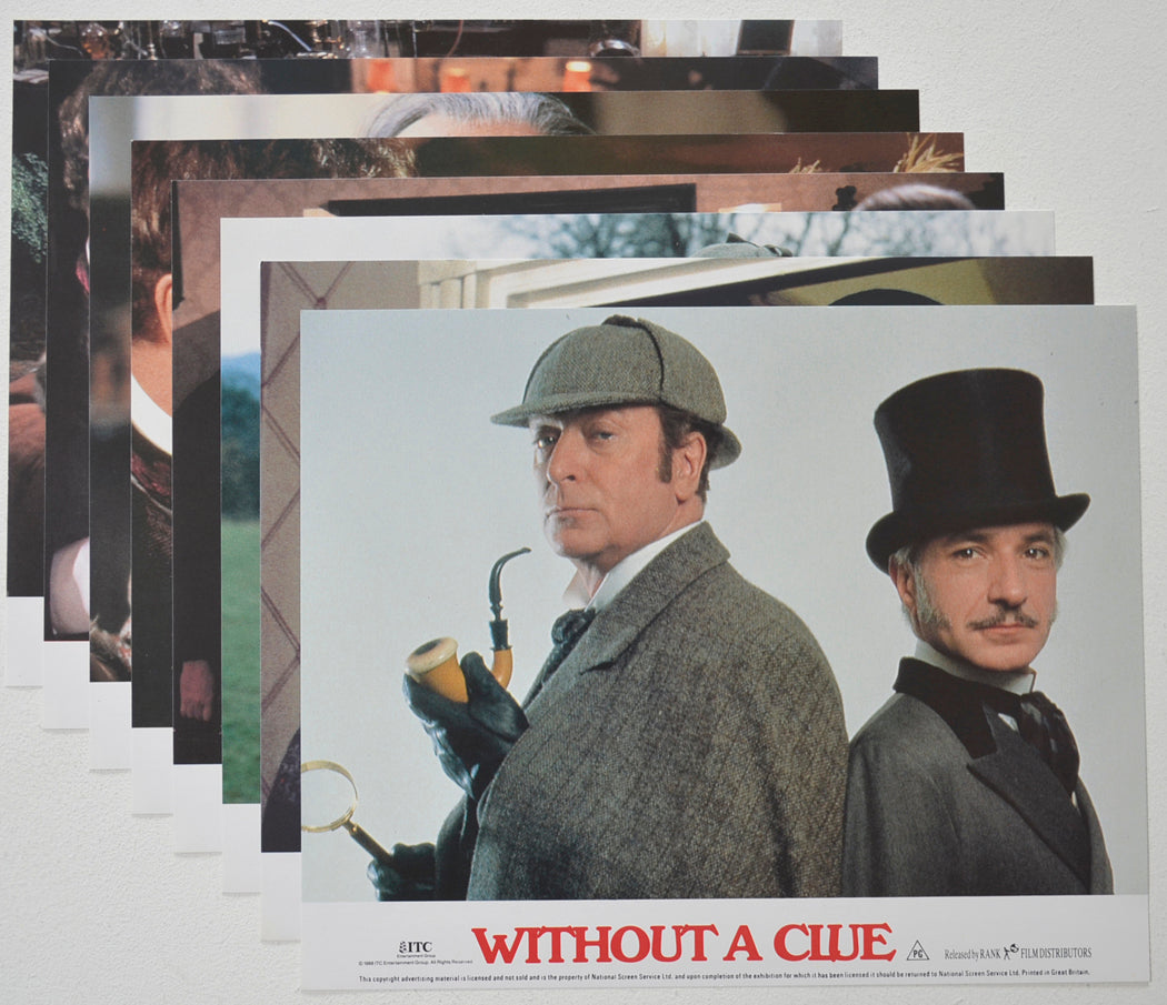 WITHOUT A CLUE (Full View) Cinema Set of Colour FOH Stills / Lobby Cards