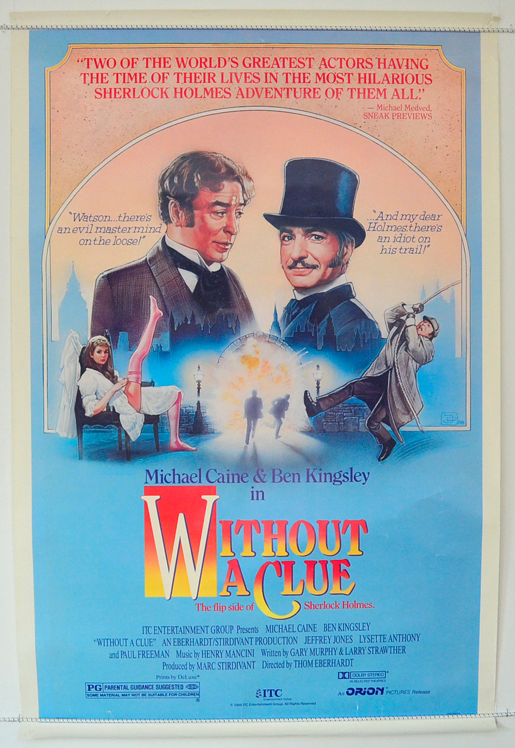 Without A Clue Original One Sheet Poster - Film Poster - Movie Poster