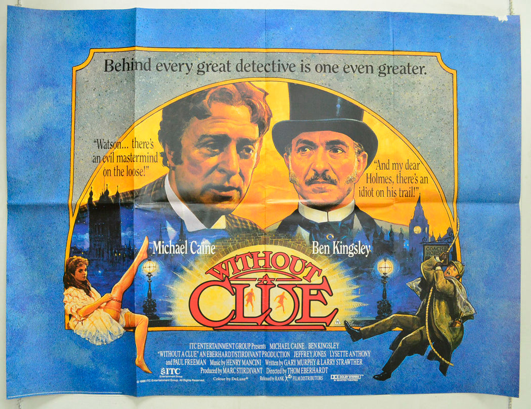 Without A Clue Original British Quad Poster - Film Poster - Movie Poster
