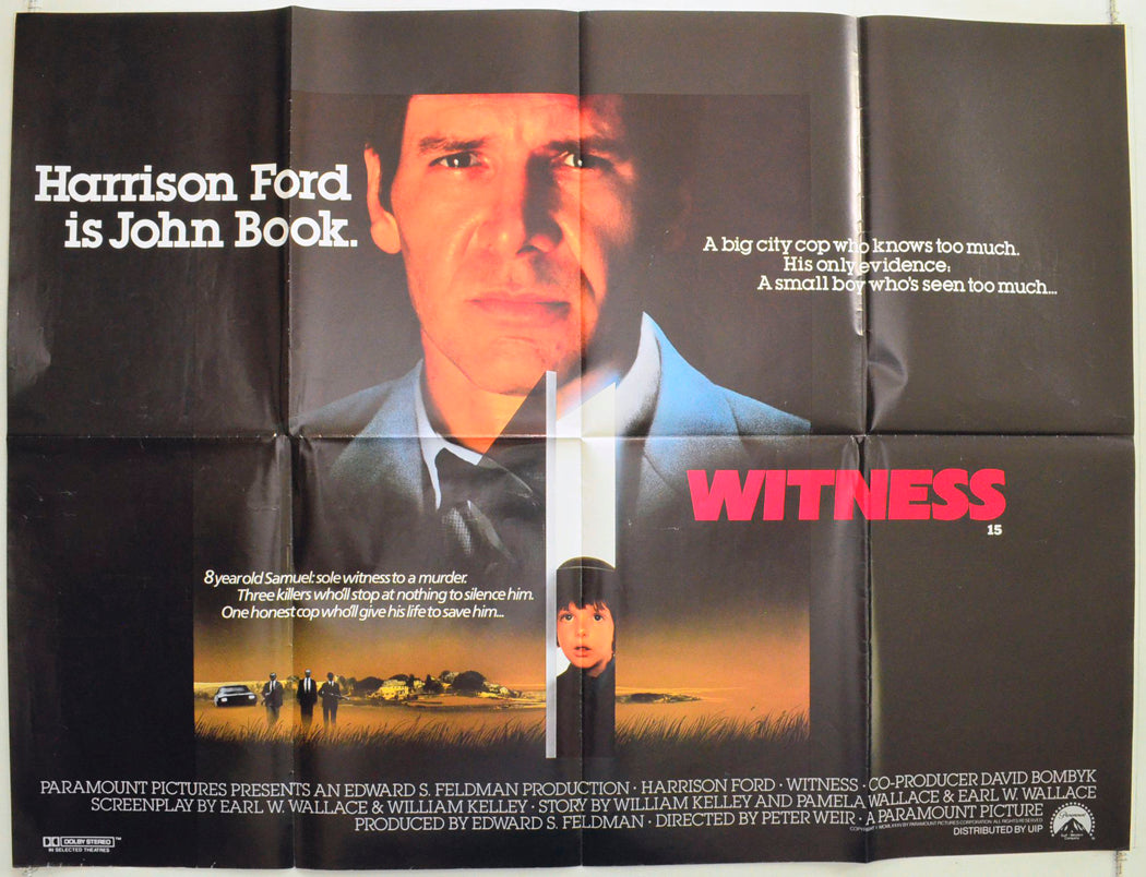 Witness Original British Quad Poster - Film Poster - Movie Poster