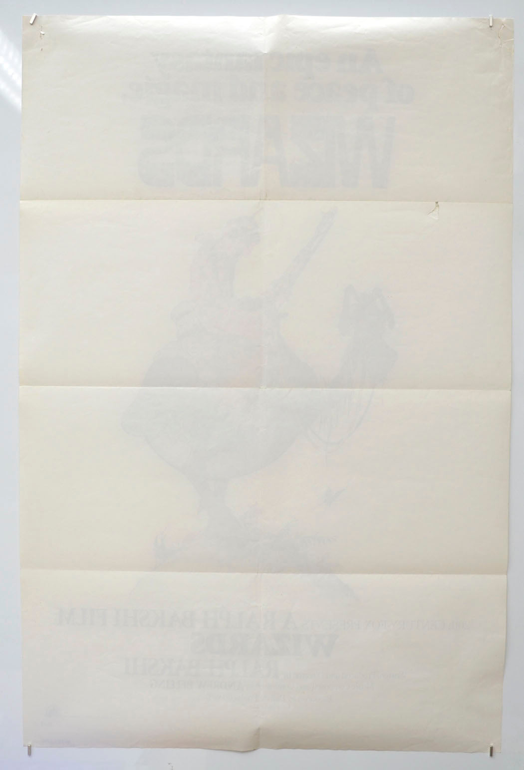 WIZARDS (Back) Cinema One Sheet Movie Poster