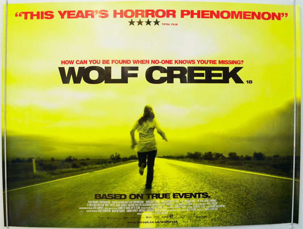 Wolf Creek Original British Quad Poster - Film Poster - Movie Poster