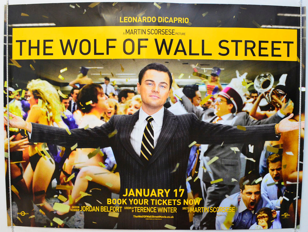 The Wolf Of Wall Street Original British Quad Poster - Film Poster - Movie Poster