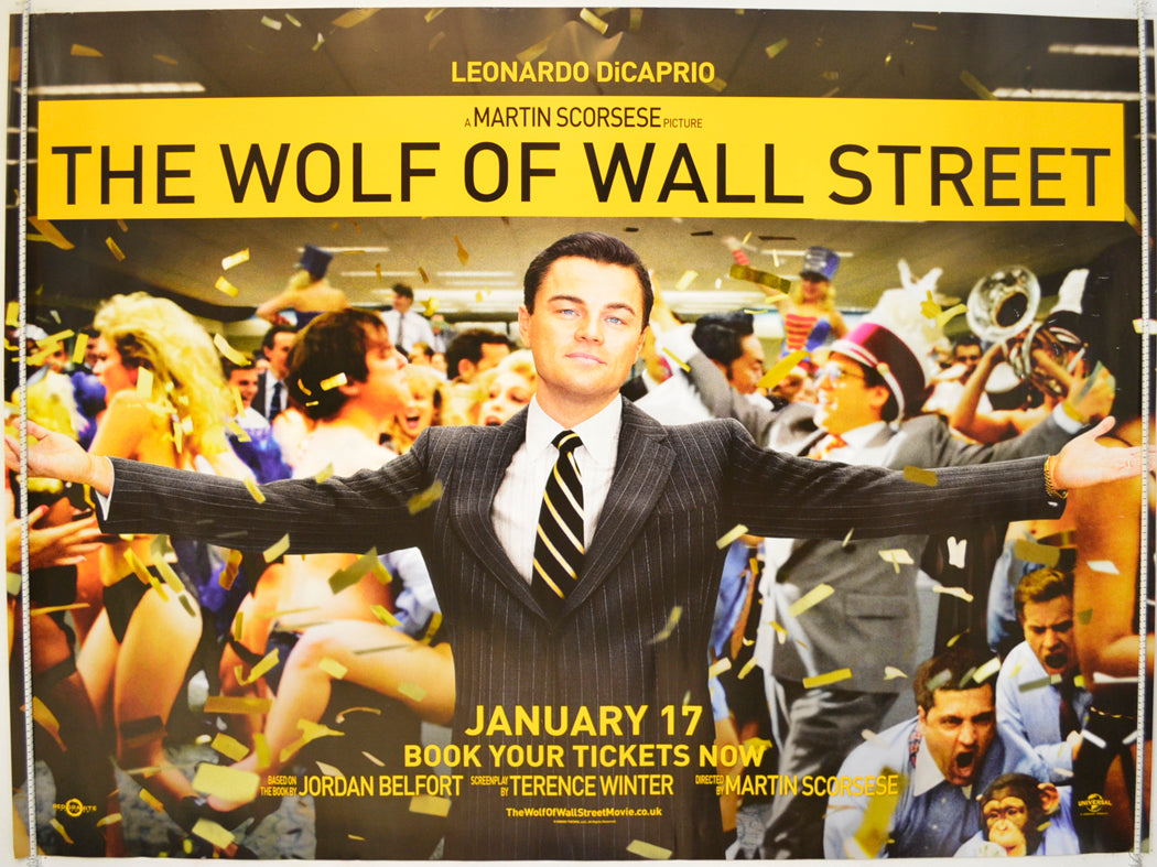 The Wolf Of Wall Street Original Quad Poster - Film Poster - Movie Poster