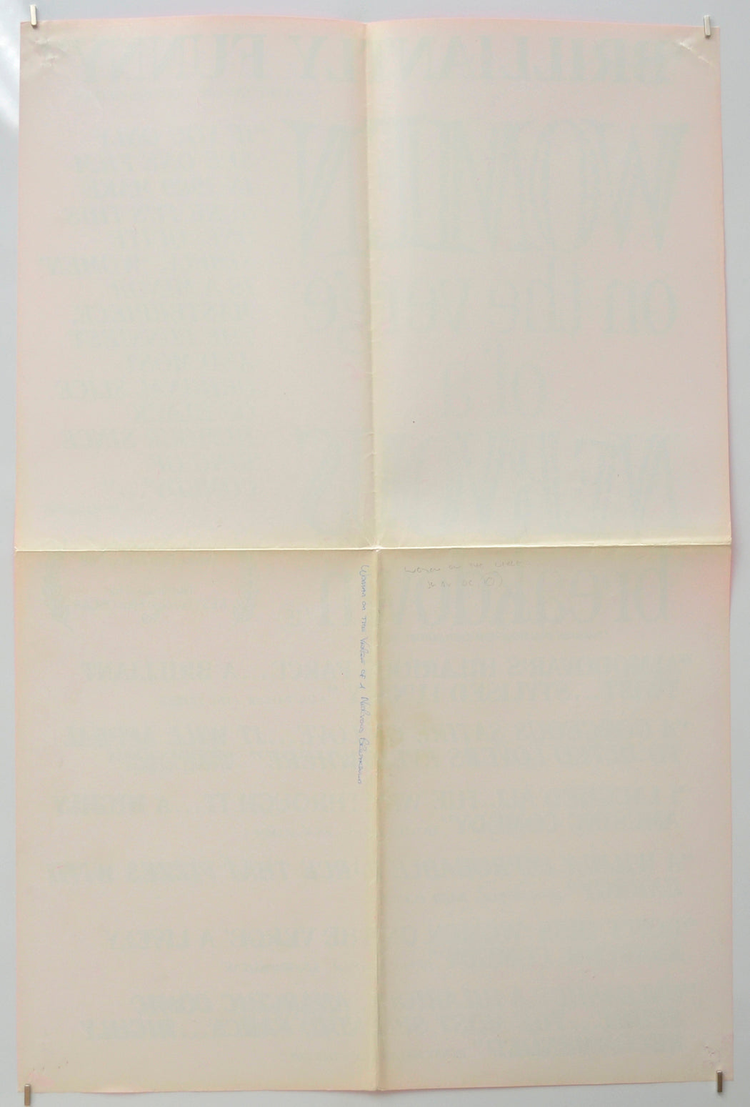 WOMEN ON THE VERGE OF A NERVOUS BREAKDOWN (Back) Cinema Double Crown Movie Poster