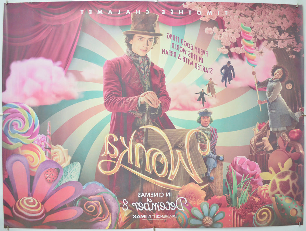WONKA (Back) Cinema Quad Movie Poster