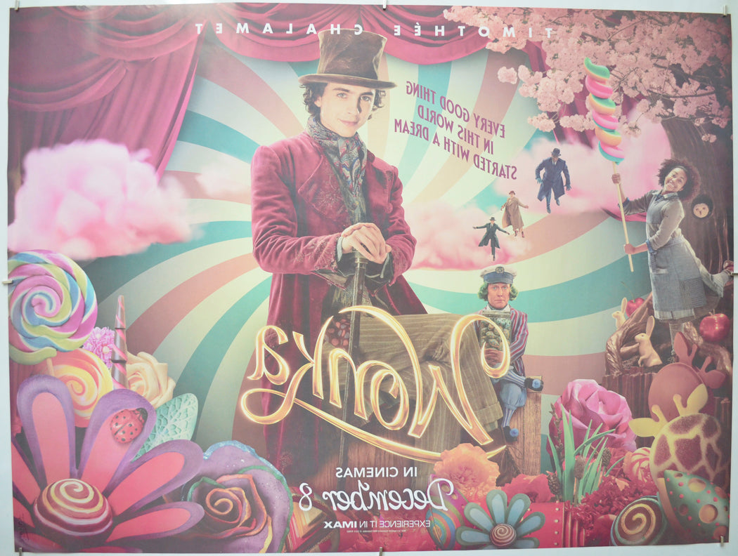 WONKA (Back) Cinema Quad Movie Poster