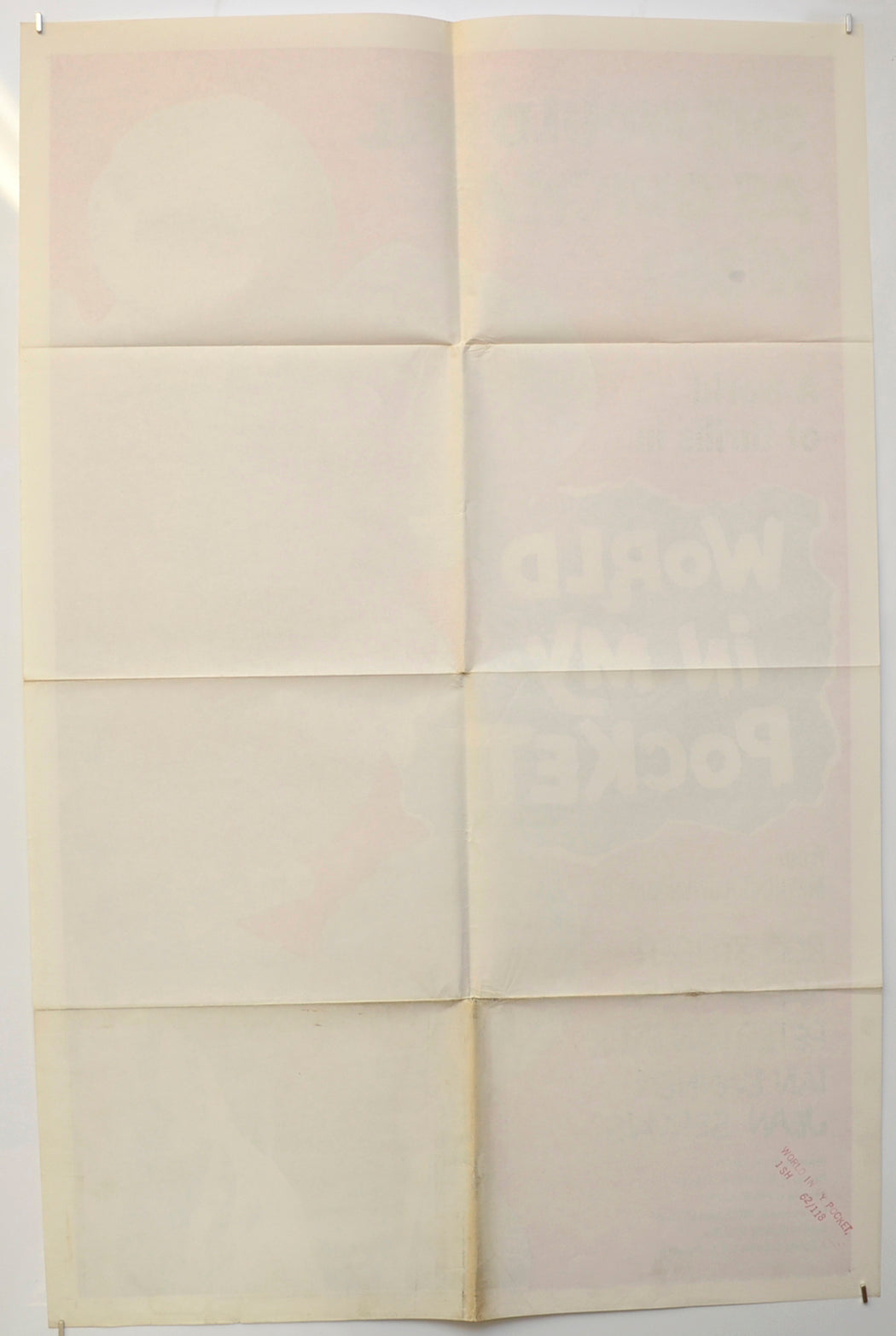 WORLD IN MY POCKET (Back) Cinema One Sheet Movie Poster