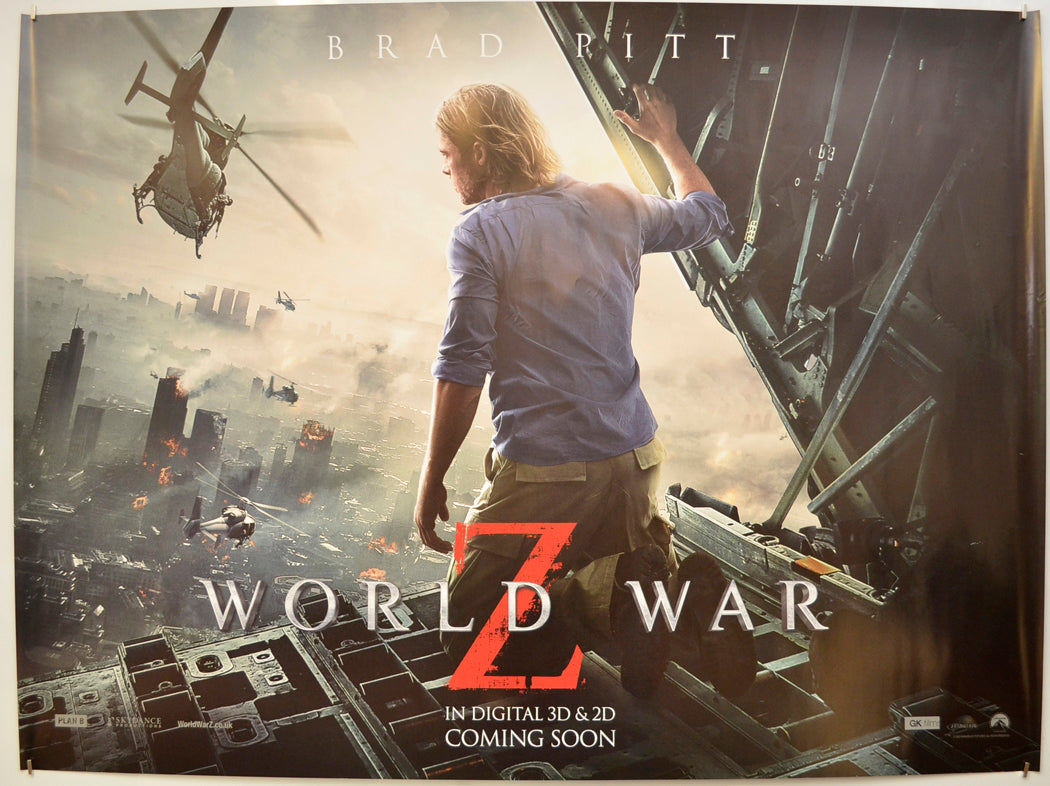 World War Z (Teaser / Advance Version) Original Quad Poster - Film Poster - Movie Poster