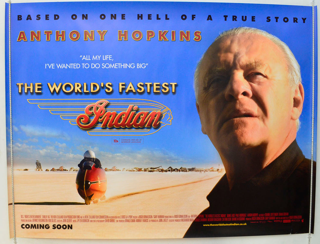 World's Fastest Indian Original British Quad Poster - Film Poster - Movie Poster