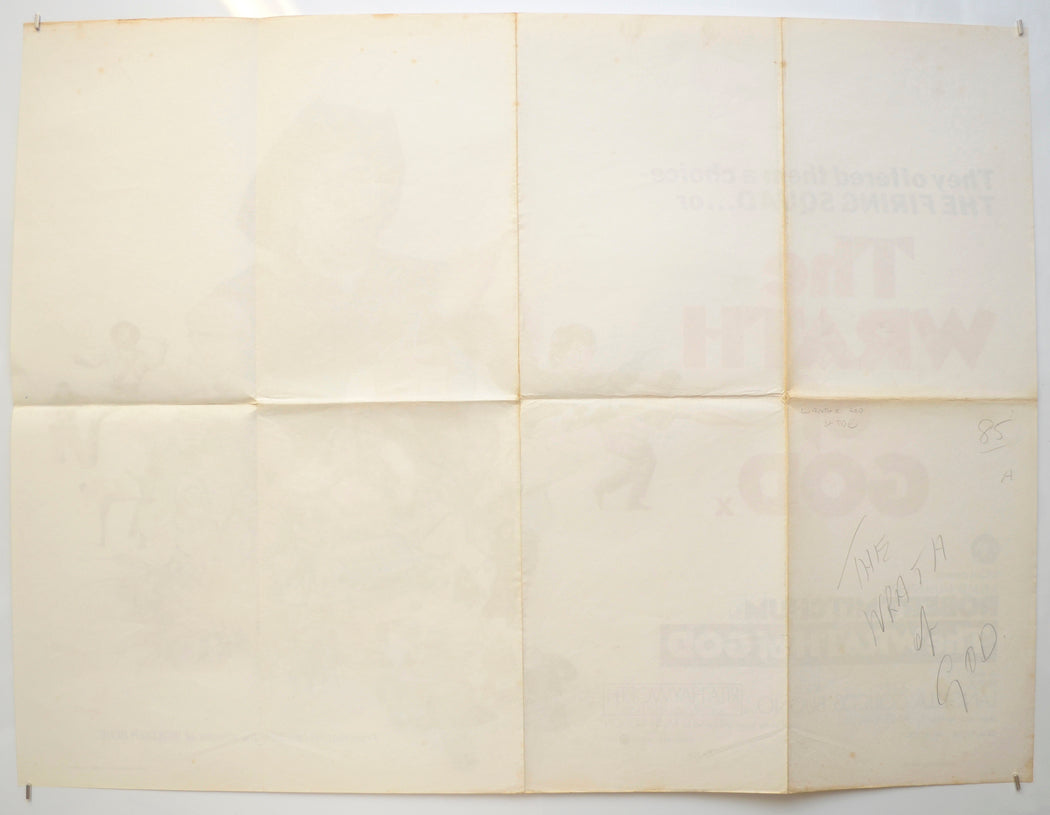 THE WRATH OF GOD (Back) Cinema Quad Movie Poster