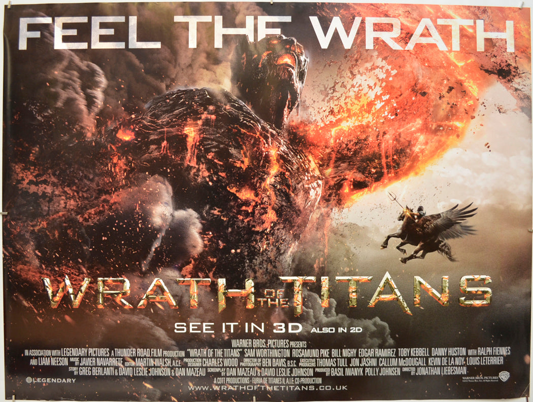 Wrath Of The Titans (Version 3) Original Quad Poster - Film Poster - Movie Poster