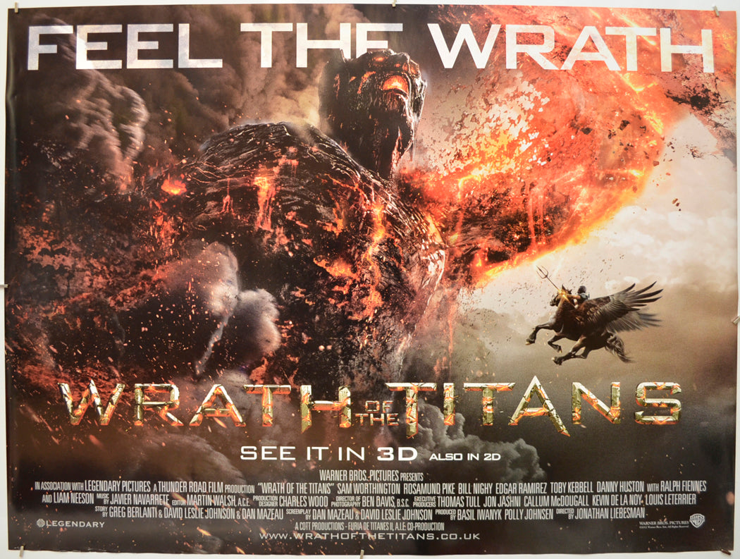 Wrath Of The Titans (Version 3) Original Quad Poster - Film Poster - Movie Poster