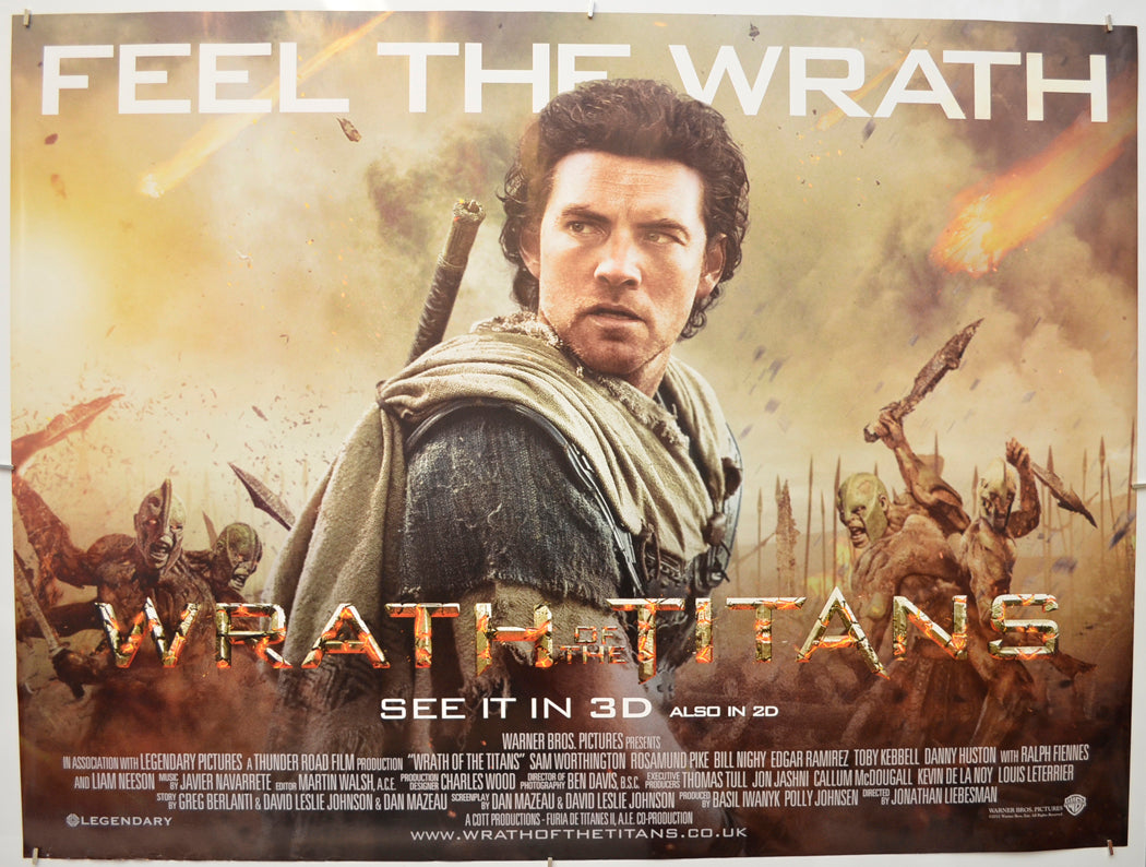 Wrath Of The Titans (Version 2) Original Quad Poster - Film Poster - Movie Poster