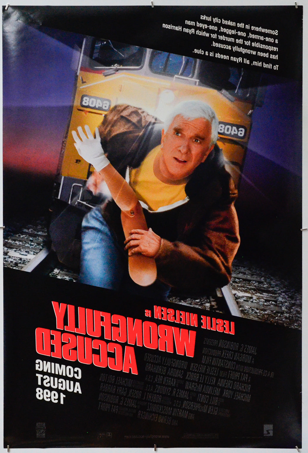 Wrongfully Accused (Back) Cinema One Sheet Movie Poster