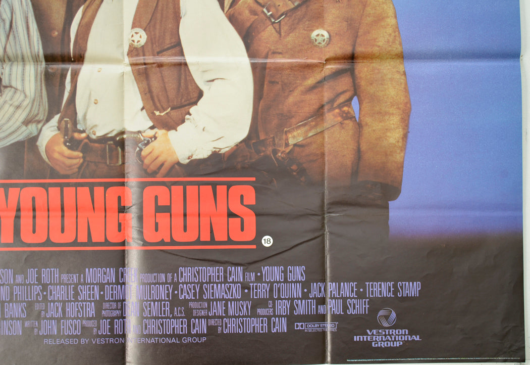 YOUNG GUNS (Bottom Right) Cinema Quad Movie Poster