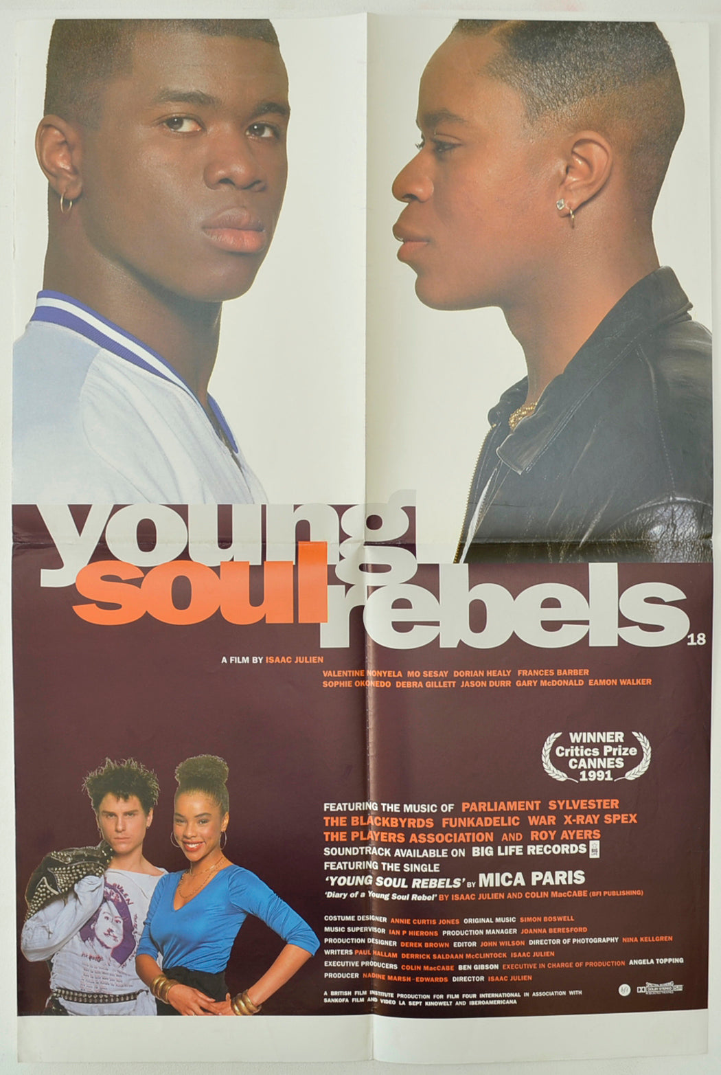Young Soul Rebels Original Double Crown Poster - Film Poster - Movie Poster