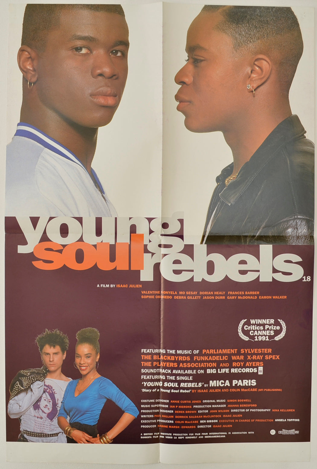 Young Soul Rebels Original Double Crown Poster - Film Poster - Movie Poster