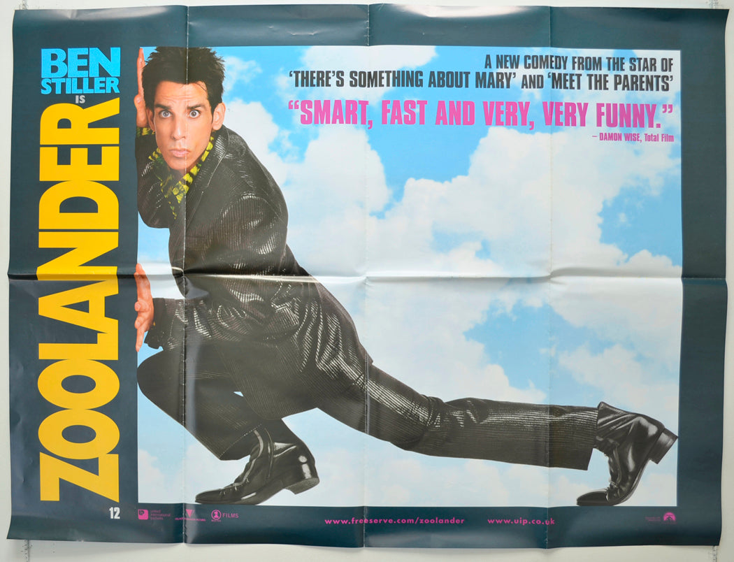 Zoolander (Teaser / Advance Version) Original Quad Poster - Film Poster - Movie Poster