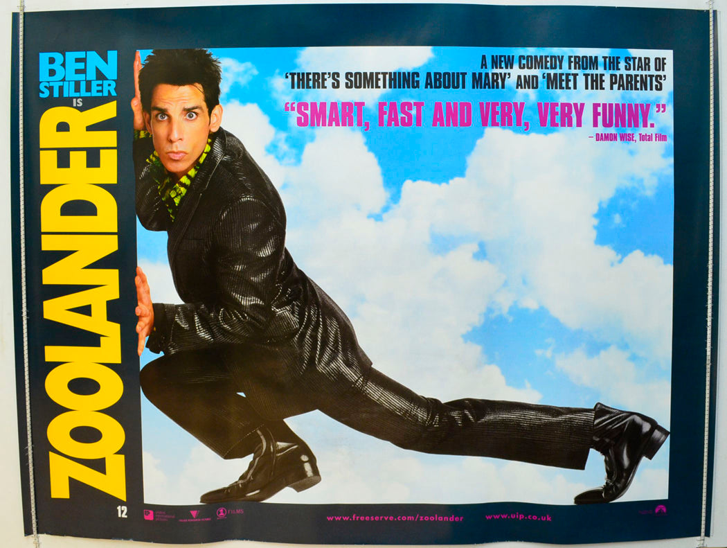 Zoolander (Teaser / Advance Version) Original British Quad Poster - Film Poster - Movie Poster