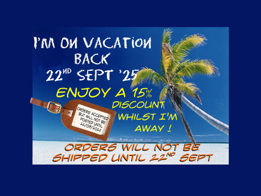 On Vacation, sorry but orders will not be shipped until 22nd September 2025