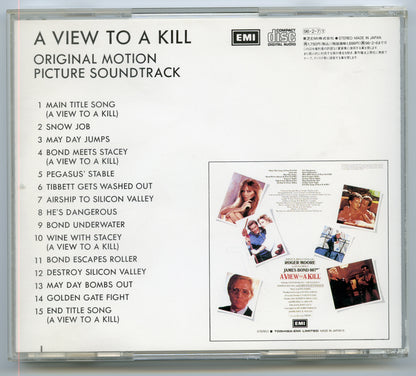 007 : A VIEW TO A KILL Original CD Soundtrack (back) 