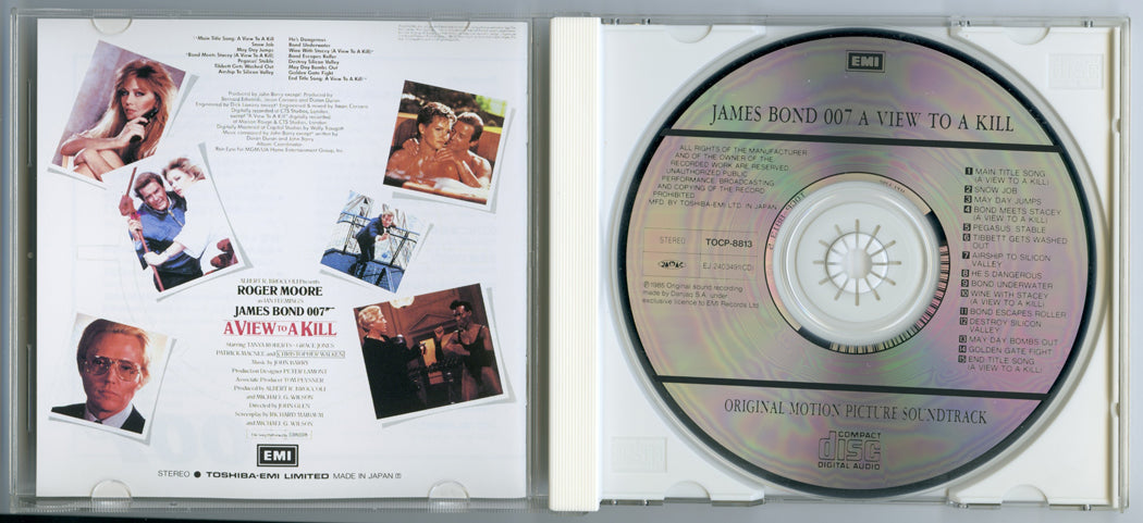 007 : A VIEW TO A KILL Original CD Soundtrack (Inside) 