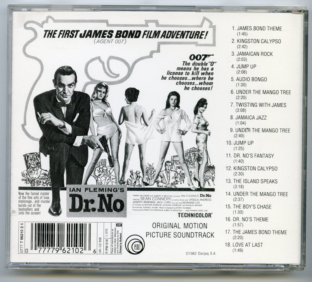 007 : DR. NO Original CD Soundtrack (back) 