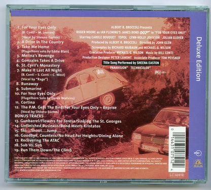 007 : FOR YOUR EYES ONLY Original CD Soundtrack (back) 