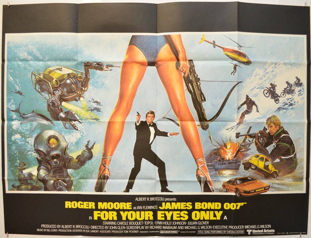 007 : For Your Eyes Only  (James Bond) Original Quad Poster - Film Poster - Movie Poster  